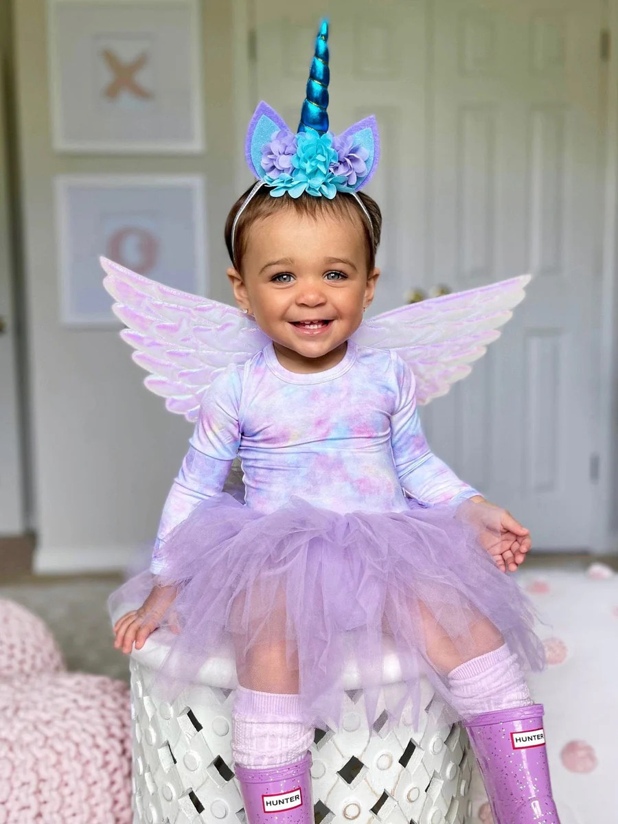 Pastel Watercolor Tulle Tutu Dress - Long Sleeves | Bums & Roses