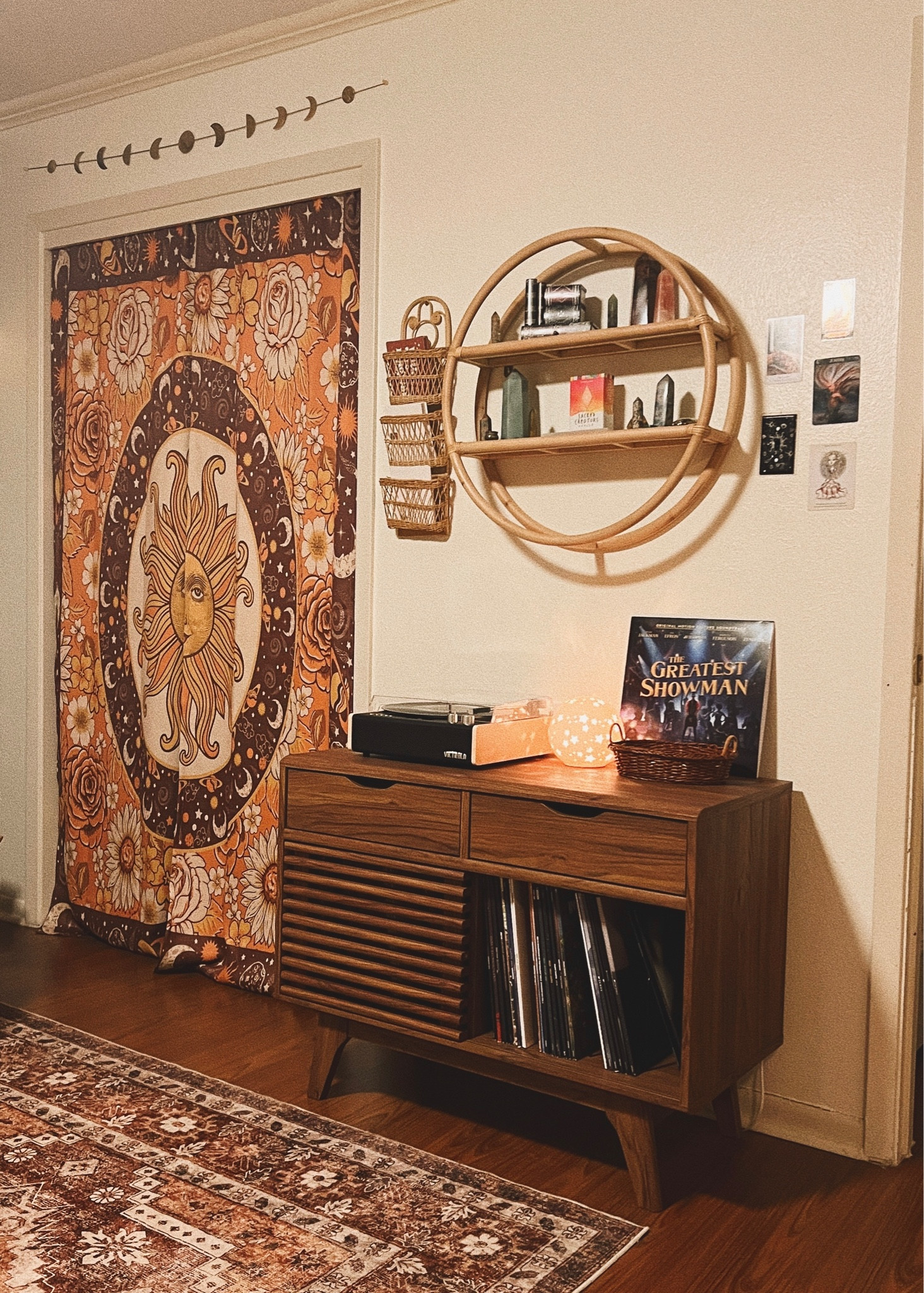 my little office music setup — affordable vinyl record player, record stand with storage and a thrifted light that i think is originally from ikea! this record player is perfect for beginners, or for those on a budget or for gifting!

#LTKhome #LTKfindsunder100