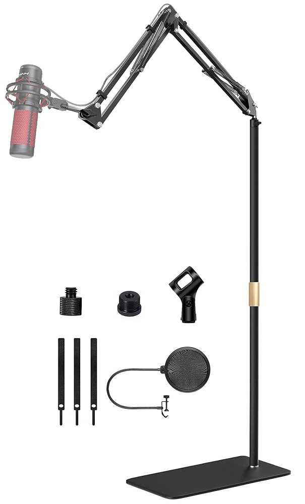 Microphone Floor Stand for Blue Yeti, Nano, Snowball, HyperX,Razer,Logitech USB and Condenser Mic... | Amazon (US)