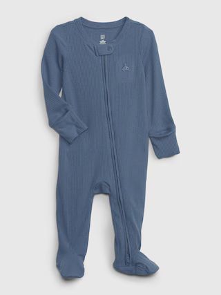 Baby First Favorites TinyRib Footed One-Piece | Gap (US)