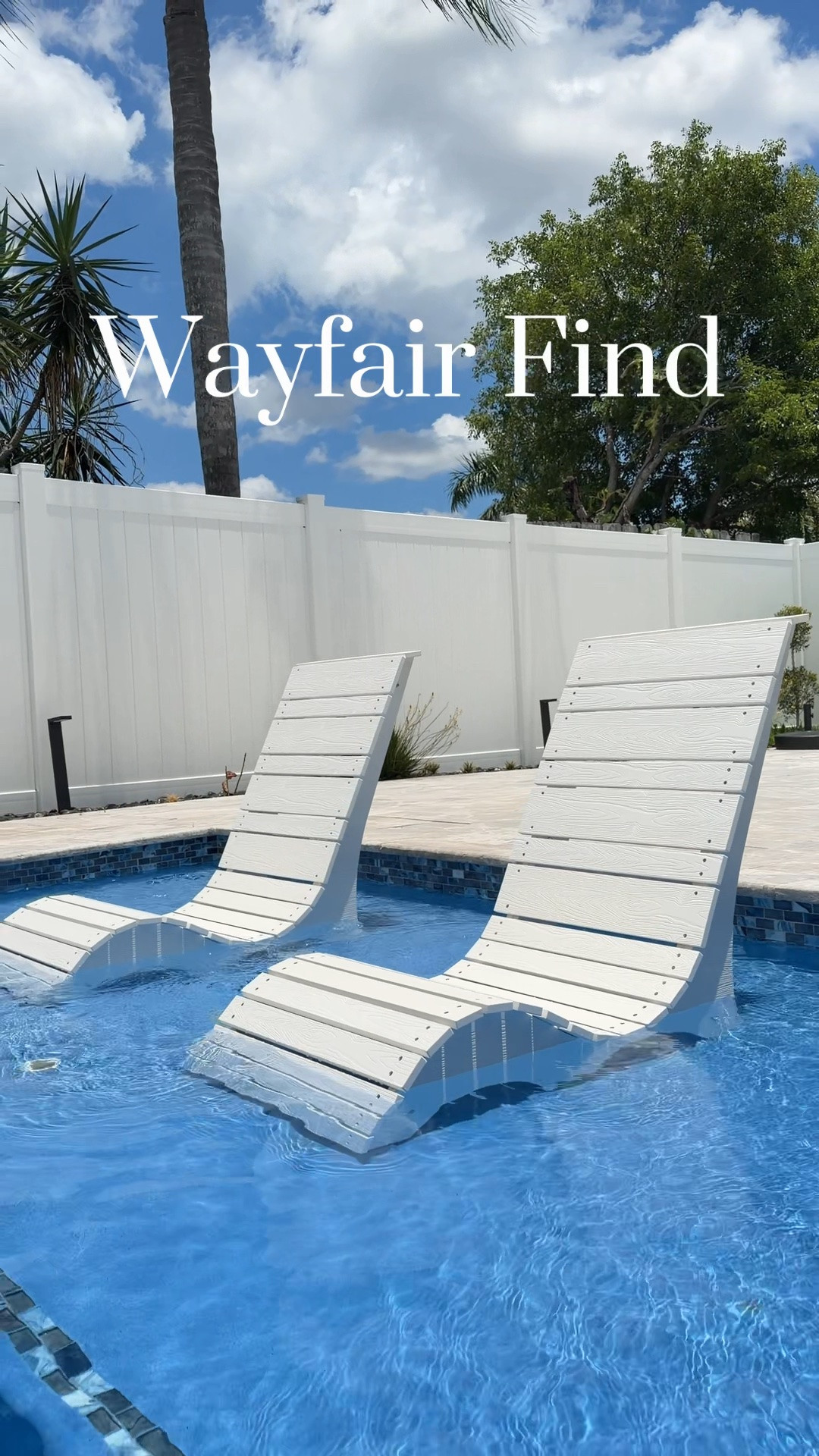 These in-pool lounge chairs arrived just in time for summer 🤍
Already turning our backyard into the perfect place to relax. @Wayfair

#LTKmomlife #LTKHome #LTKSeasonal