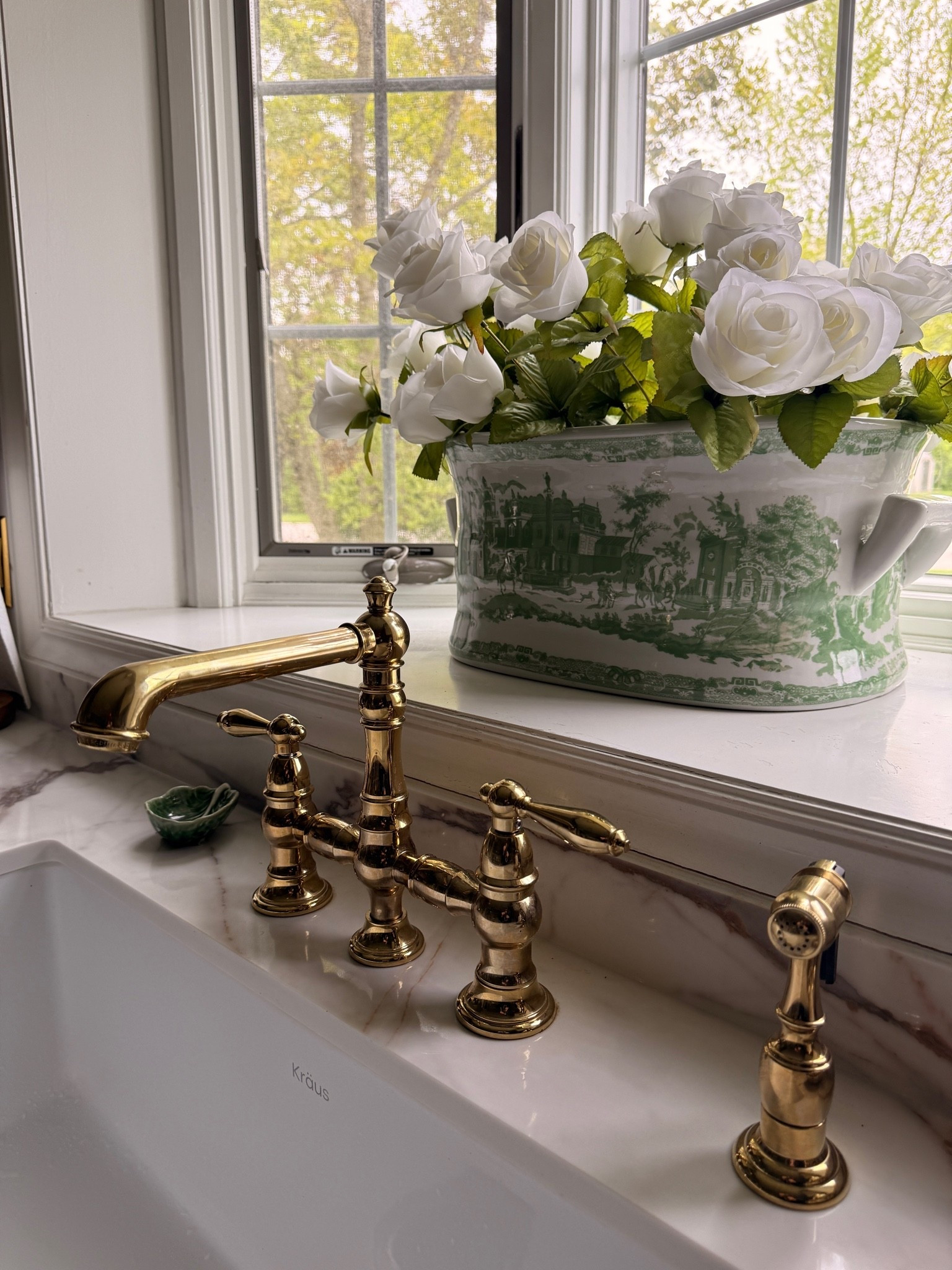Our antique inspired faucet is my favorite part of this kitchen!

#LTKHome