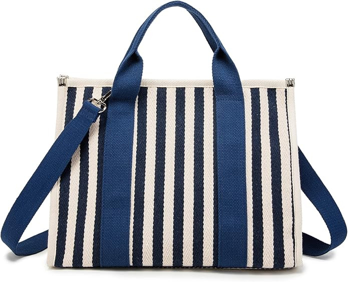 Bydenwely Canvas Tote Bag Women Satchel Bag with Zipper Tote Handbag Women Crossbody Bag Hobo Bag... | Amazon (US)