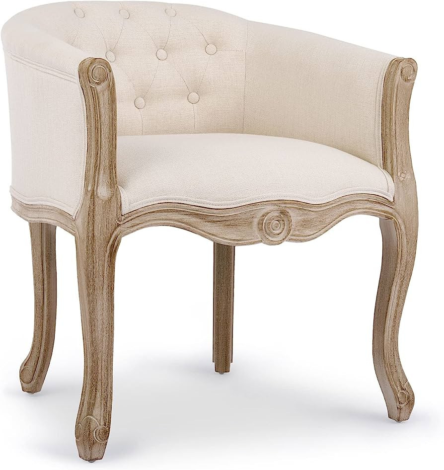 VONLUCE Accent Chair for Living Room or Bedroom, French Country Chair with Memory Foam Seat Carve... | Amazon (US)