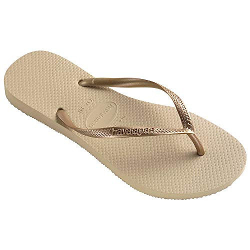 Havaianas Women's Slim, Gold (Sandgrey/Lightgolden 2719), 5.5-6.5 | Amazon (US)