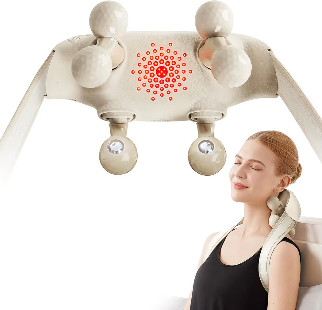 SKG Cordless Neck Massager for Pain Relief Deep Tissue Shiatsu Neck and Shoulder Massger with Hea... | Amazon (US)
