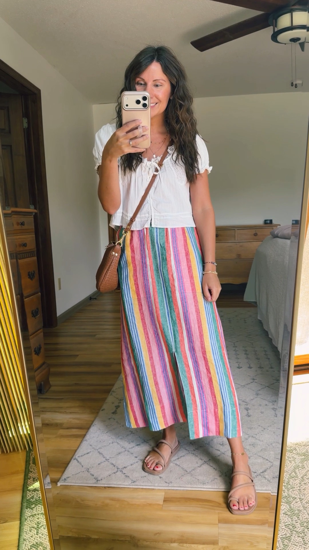 Xs in my top (100% cotton!) and 2 petite in my linen skirt (also linked similar). My croc sandals are size 6.

#LTKPetite #LTKootd #LTKSeasonal