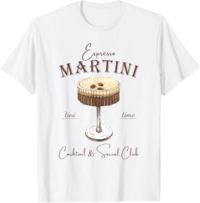 Espresso Martini Social Club Drinking Vintage T-Shirt | Amazon (US)