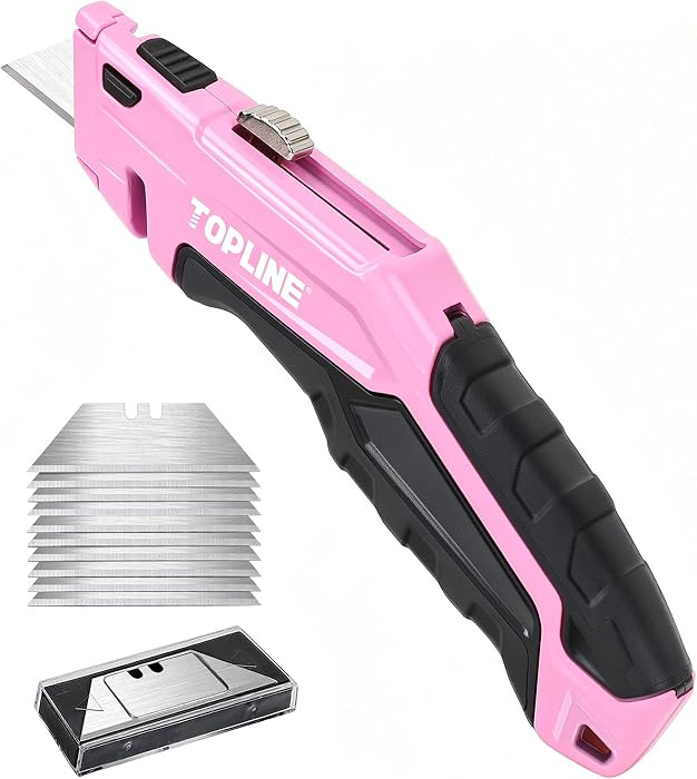TOPLINE Retractable Pink Utility Knife, Pink Box Cutter for Women | Amazon (US)