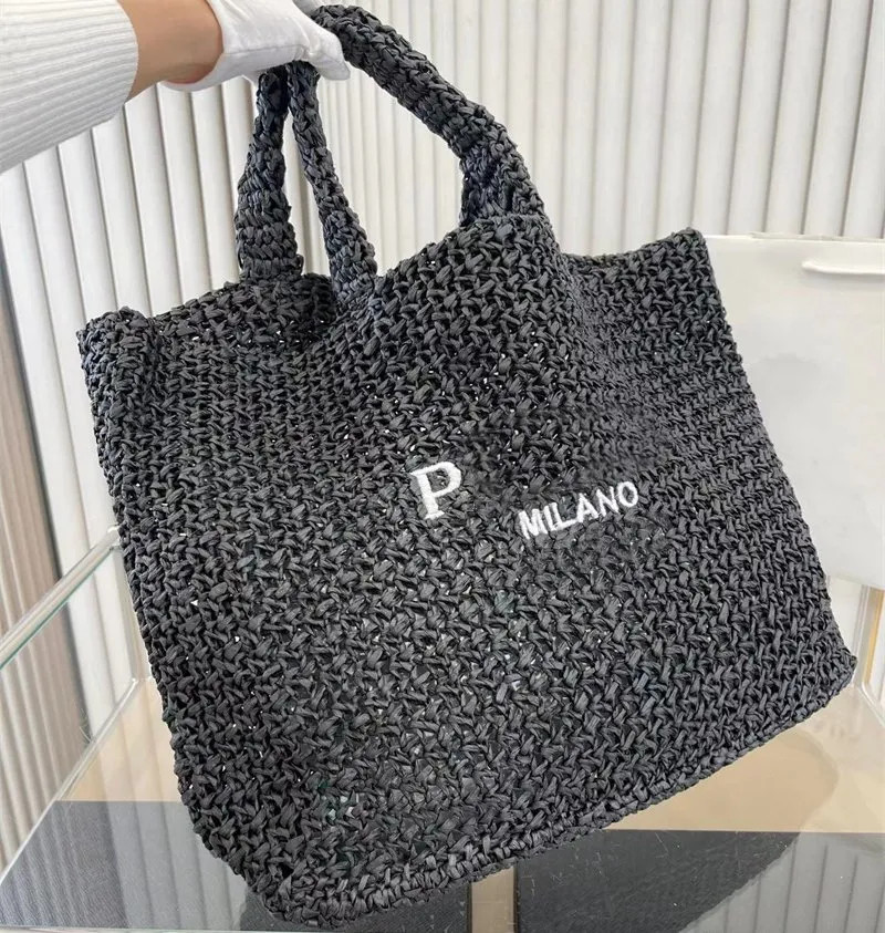 Straw Beach Bags designer bag shoulder tote bag luxury handbag handbags Summer Medium Shopping To... | DHGate