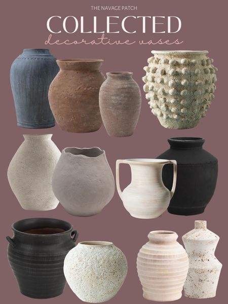 Decorative vases, Studio McGee vases, Magnolia vases, Anthropologie Minka textured vase
#homedecor #homestyle 

#LTKstyletip #LTKfindsunder100 #LTKhome