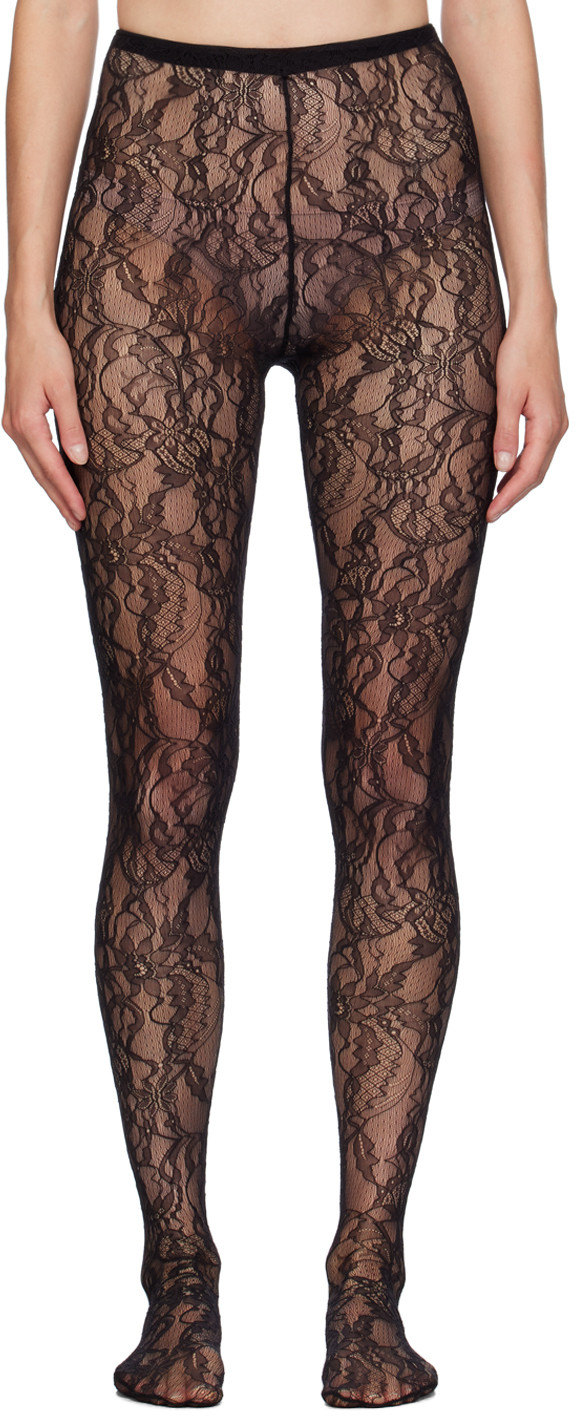 WARDROBE.NYC Black Lace Tights | SSENSE
