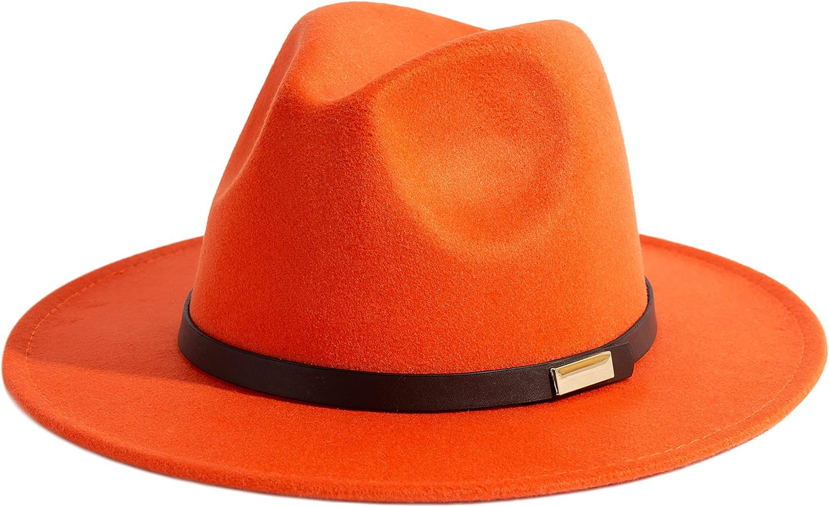 Gossifan Fedora Hats for Men Wide Brim Panama Hat with Classic Belt | Amazon (US)