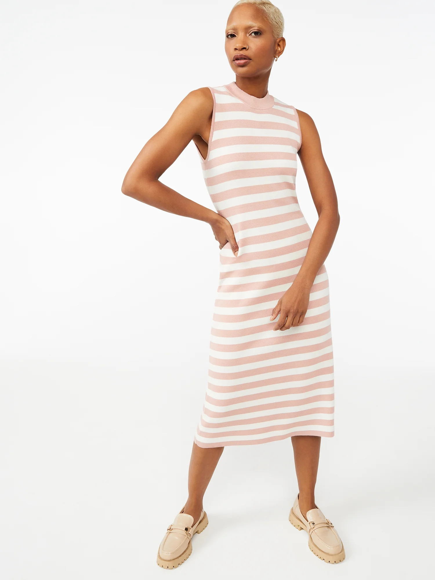 Free Assembly Women's Sleeveless Midi Sweater Dress | Walmart (US)