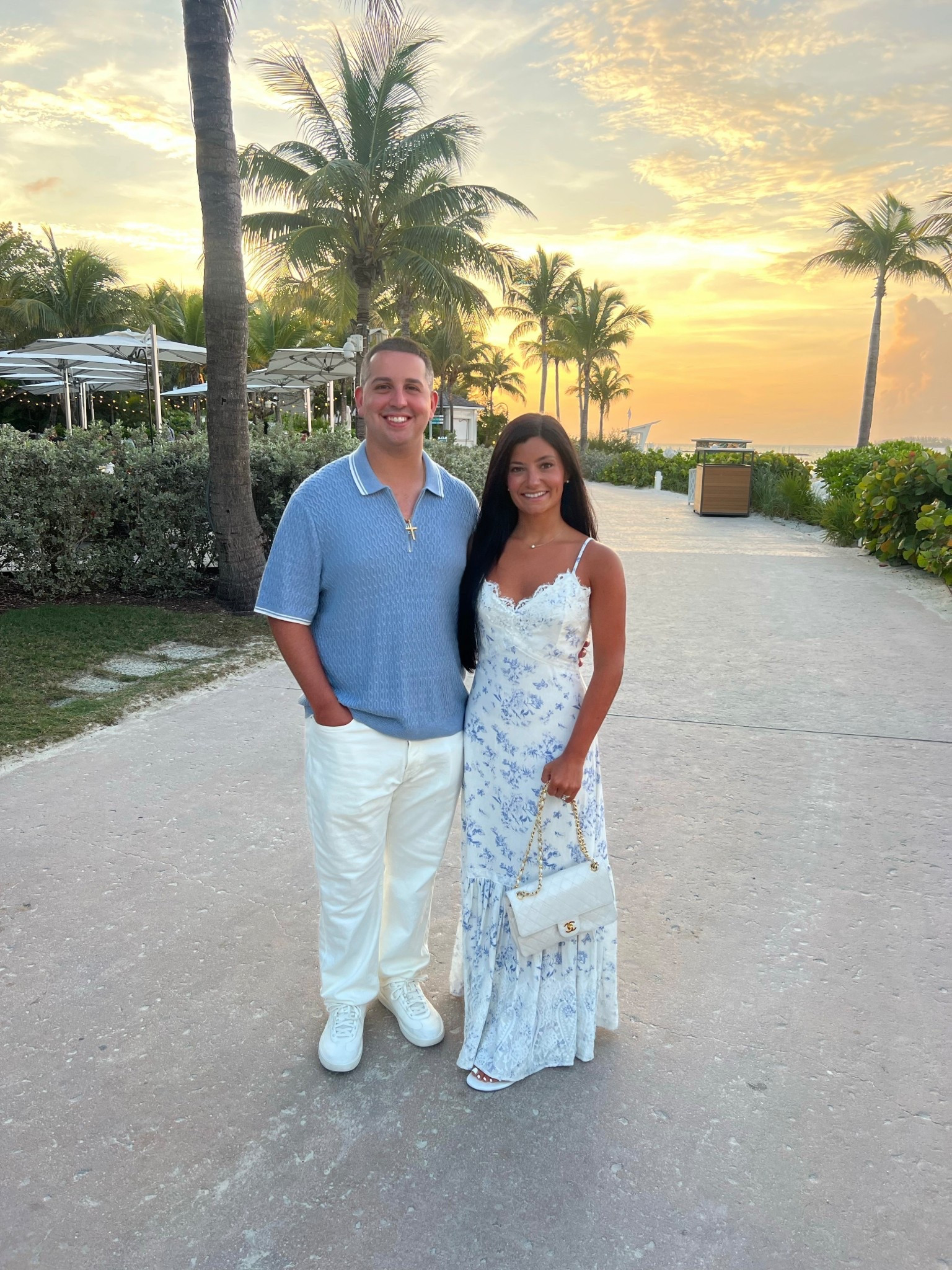 Vacation outfit
Honeymoon anniversary outfits
Color coordinated outfits
Blue and white 
Bridal

#LTKStyleTip #LTKSummerEdit #LTKWedding