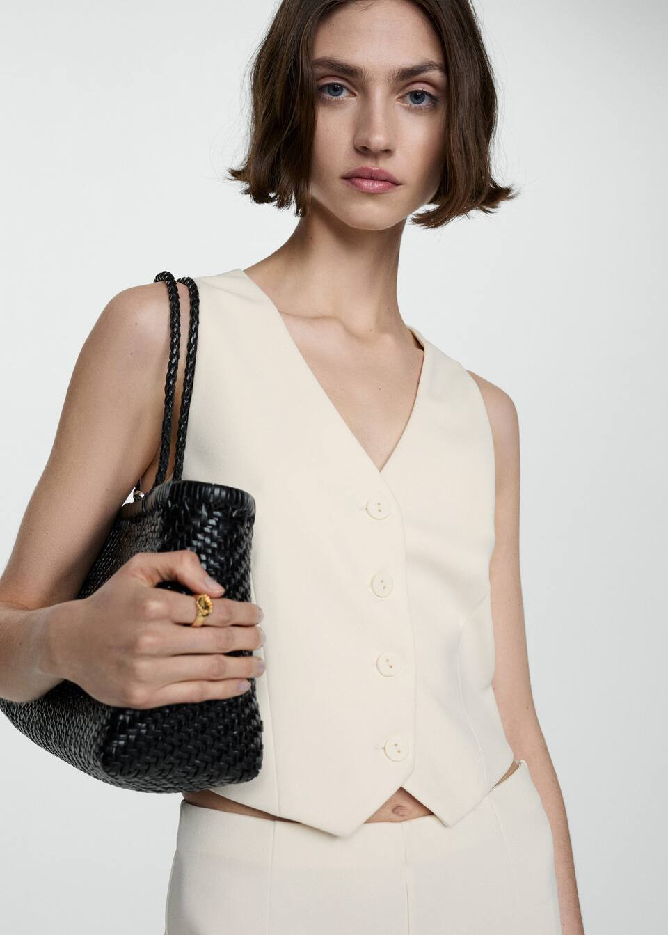 Suit vest with buttons -  Women | Mango USA | MANGO (US)