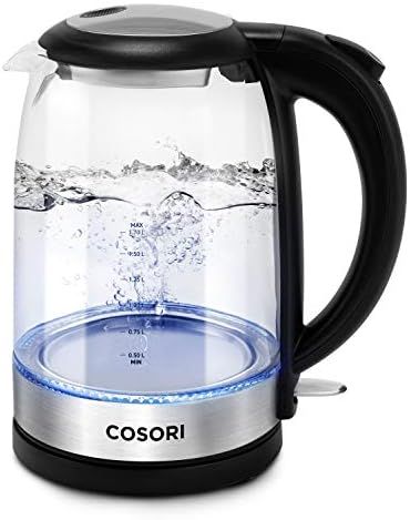 COSORI Electric Kettle with Upgraded Stainless Steel Filter and Inner Lid, Wide Opening Glass Tea... | Amazon (US)