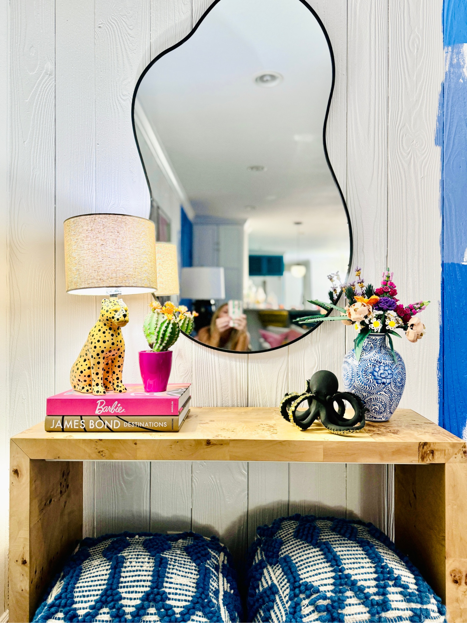 Lego flowers are so much cuter than I was expecting! Leopard lamp, burl wood console table, mirror all linked  

#LTKStyleTip #LTKSaleAlert #LTKHome