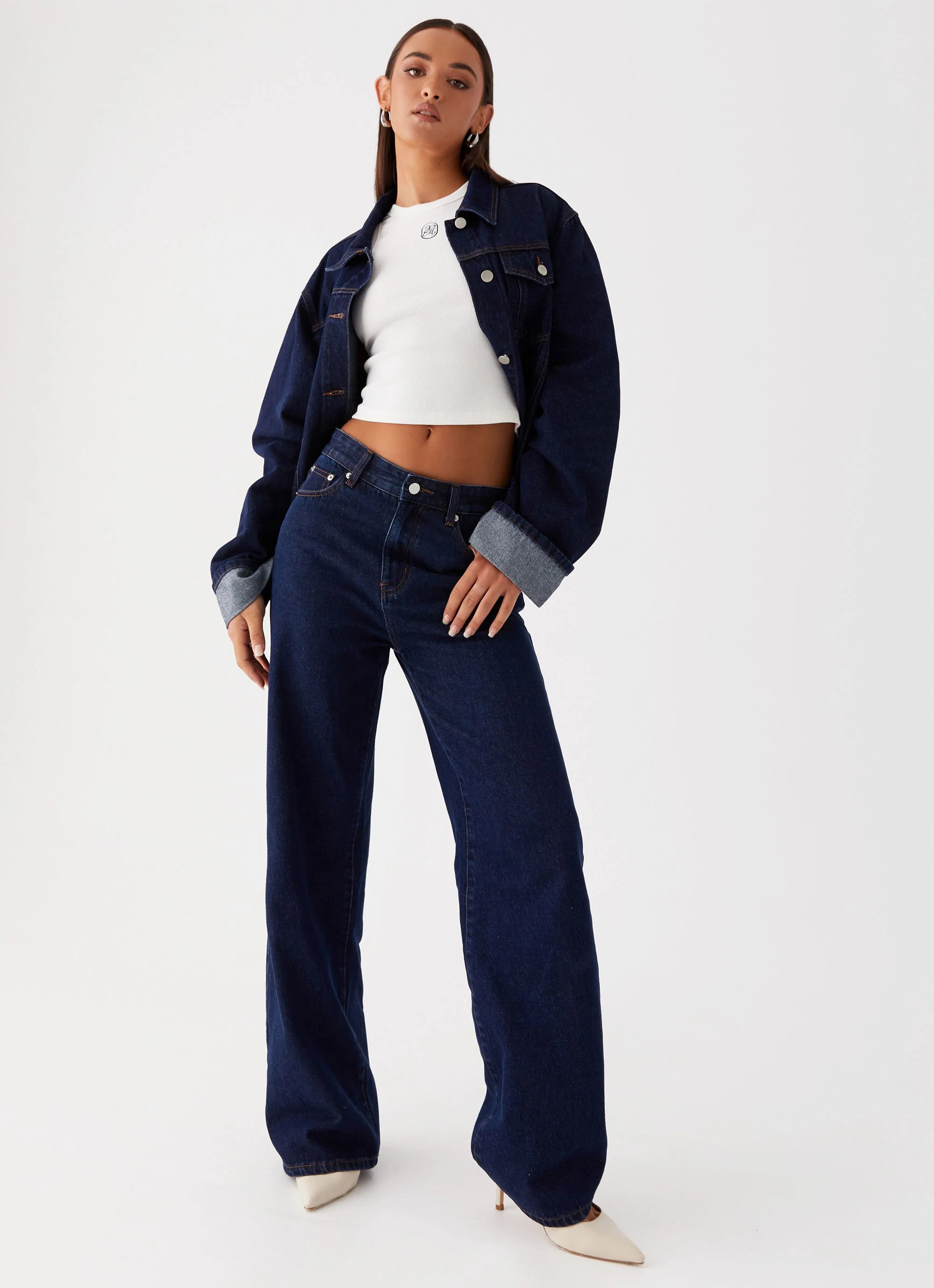 Back Again Straight Leg Denim Jeans - Blue | Peppermayo (Global)