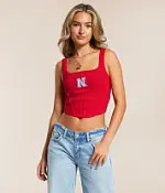 Nebraska Huskers Corset Cropped Tank Top | Buckle
