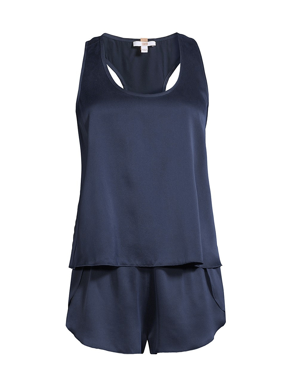 Women's Rest Your Best Kit Silk Pajama & Scrunchie Set - Deep Blue - Size Large | Saks Fifth Avenue