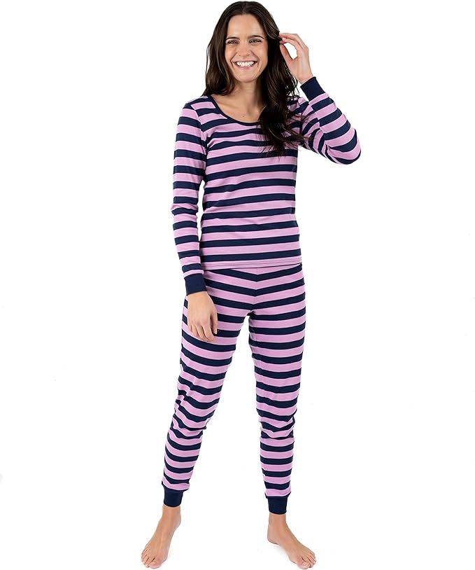 Leveret Women's"Fitted Striped" Pajama 100% Cotton (XS-XL) | Amazon (US)