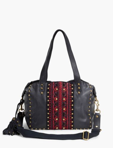 Lucky Brand Embellished Tote - Black/red | Lucky Brand