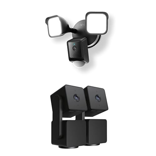 Bundle of WYZE Floodlight Camera v2 2K Color Night Vision 2800-Lumen LEDs 160° Wide View 105dB Siren Wired + WYZE Pan v3 Indoor/Outdoor IP65 1080P 360° Pan/Tilt/Zoom Motion Tracking for Baby/Pet | Amazon (US)