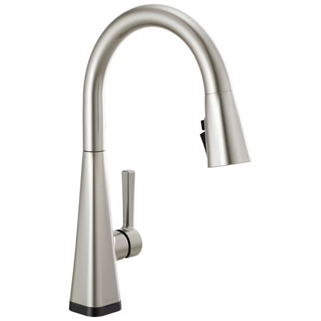 Delta Lenta Touch2O Spotshield Stainless Single Handle Pull-down Touch Kitchen Faucet with Deck P... | Lowe's