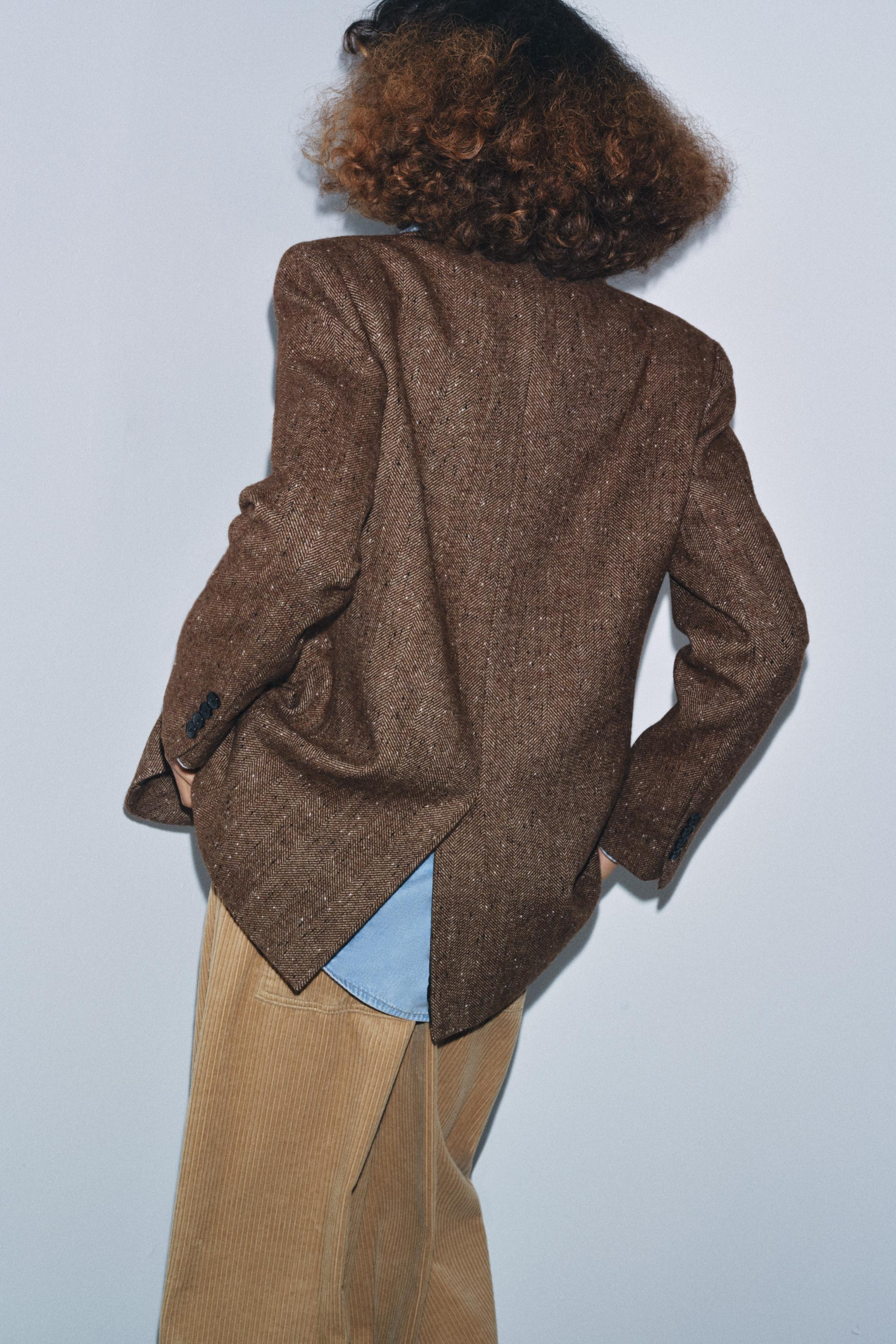 HERRINGBONE WOOL BLAZER ZW COLLECTION | Zara US
