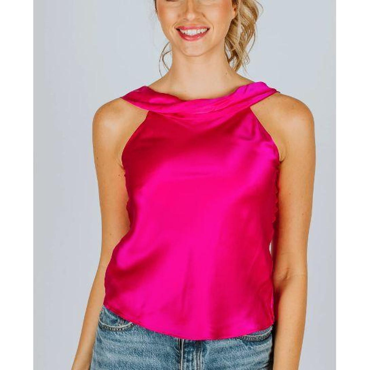 Amanda Uprichard Women's Blouse - Pink - S | Depop US