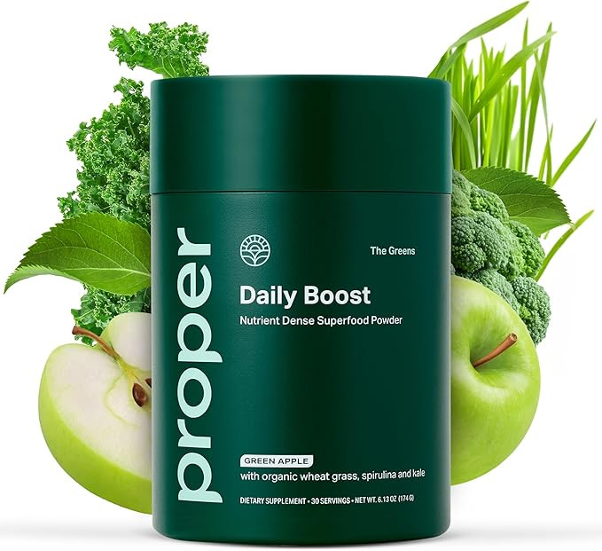 Proper, The Greens Daily Boost Organic Greens Powder. Whole Food, Apple Flavour Veggie Powder Sup... | Amazon (US)