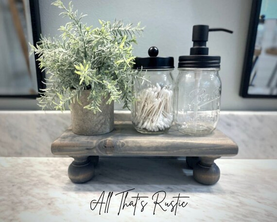 Farmhouse Riser| Farmhouse Decor| Farmhouse Tray| Riser| Kitchen Decor| Bathroom Decor| Wood Rise... | Etsy (US)