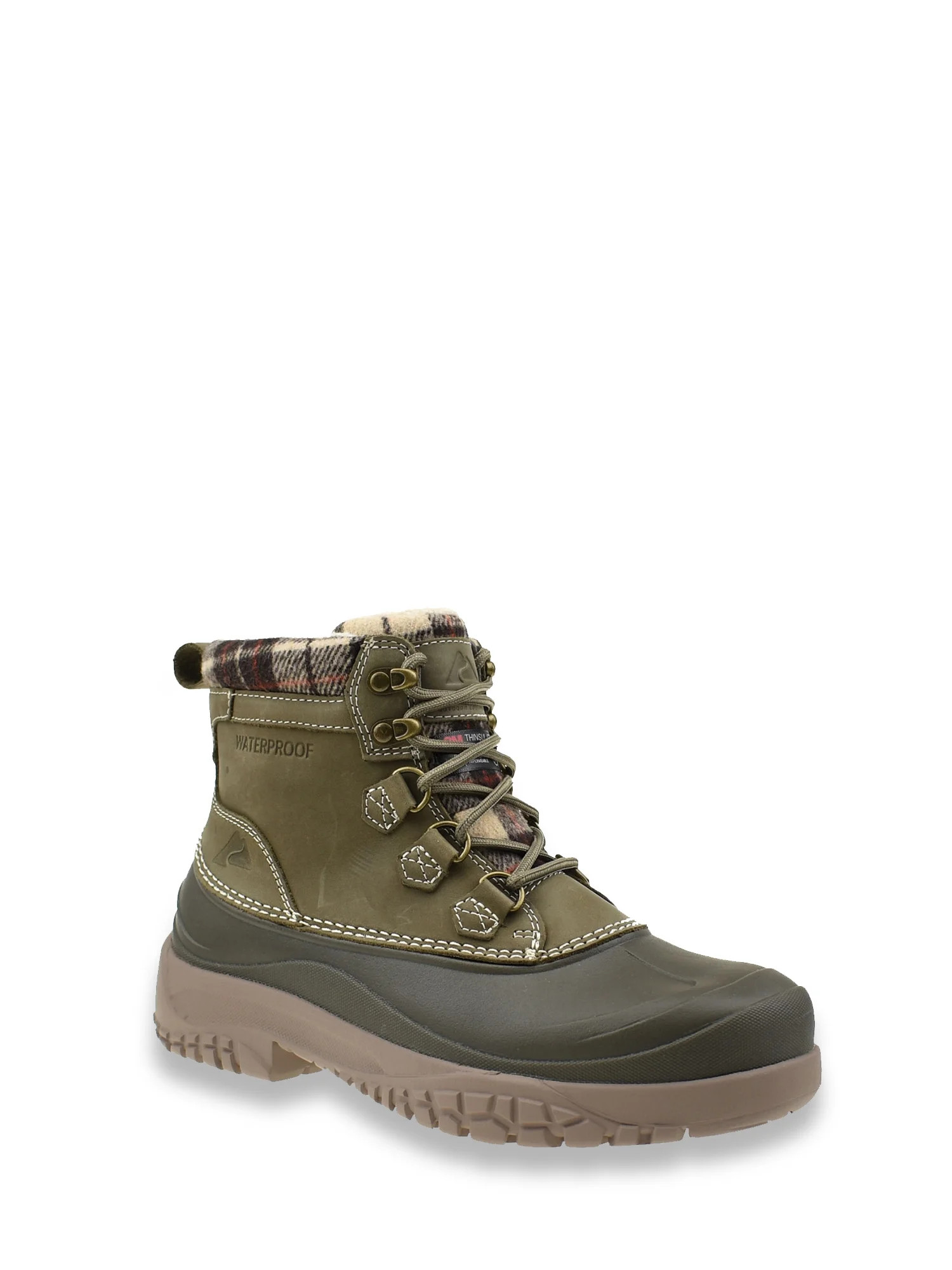 Ozark Trail Women's Plaid Classic Lace Up Snow Boot | Walmart (US)