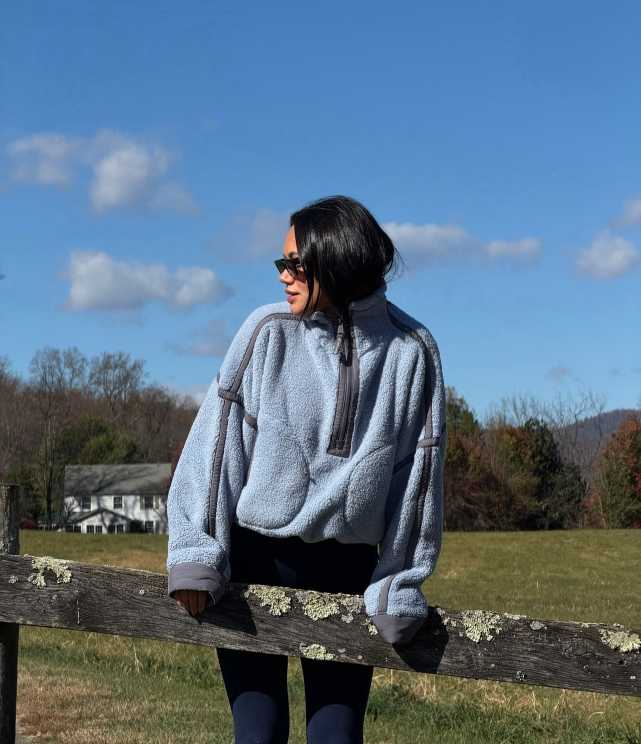 Free people | FP movement light blue half zip fleece + dark blue leggings

#LTKStyleTip #LTKfitnessgoals #LTKHoliday