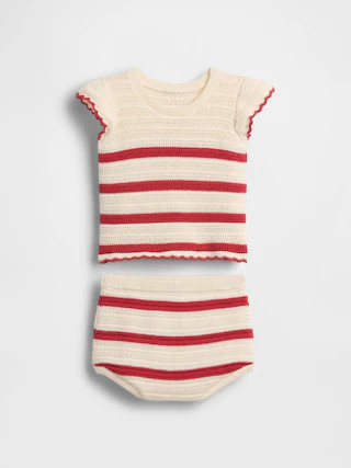 Baby Crochet Stripe Outfit Set | Gap (US)