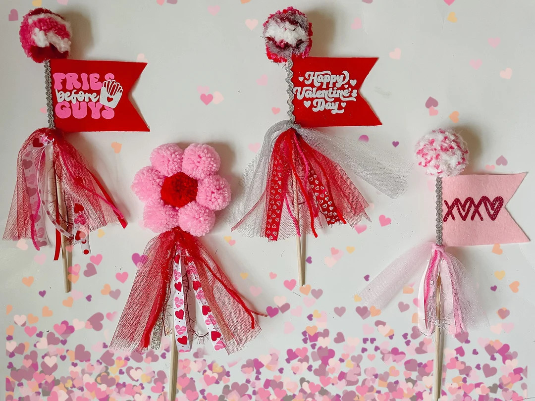 Valentine’s Day pennant wand | Etsy (US)