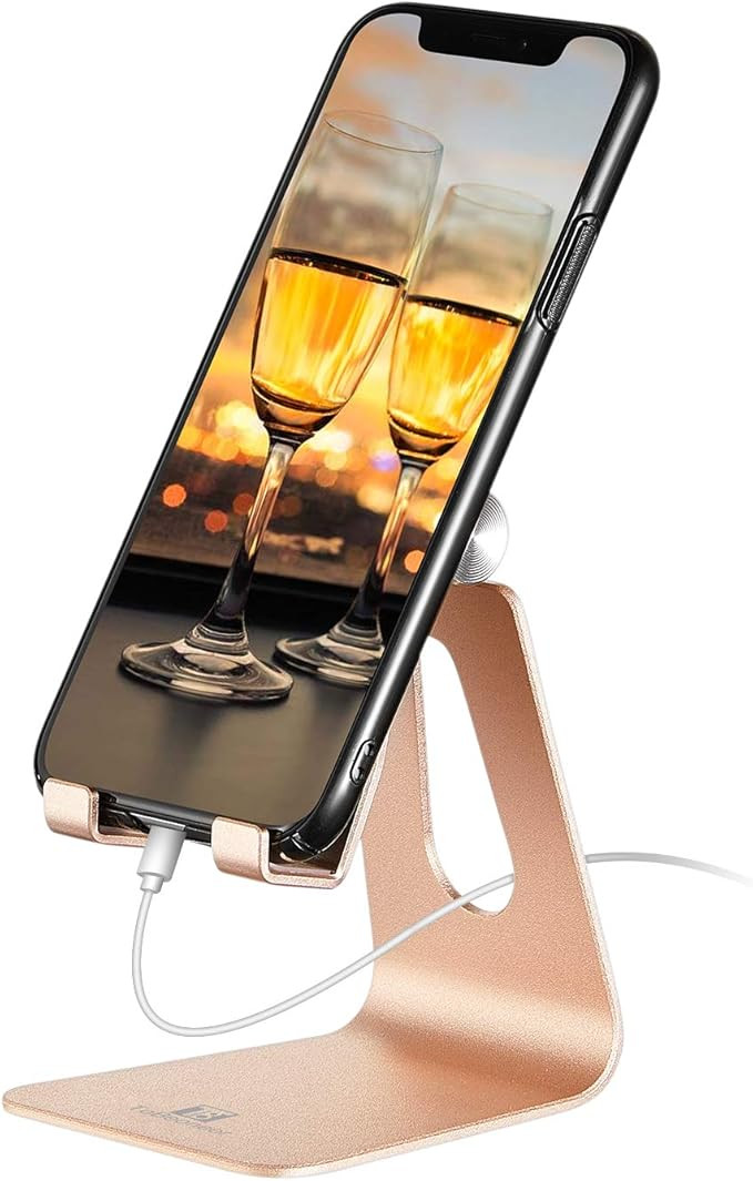 Adjustable Cell Phone Desk Stand - ToBeoneer Phone Holder [Updated Thicker] Cradle Dock Compatibl... | Amazon (US)