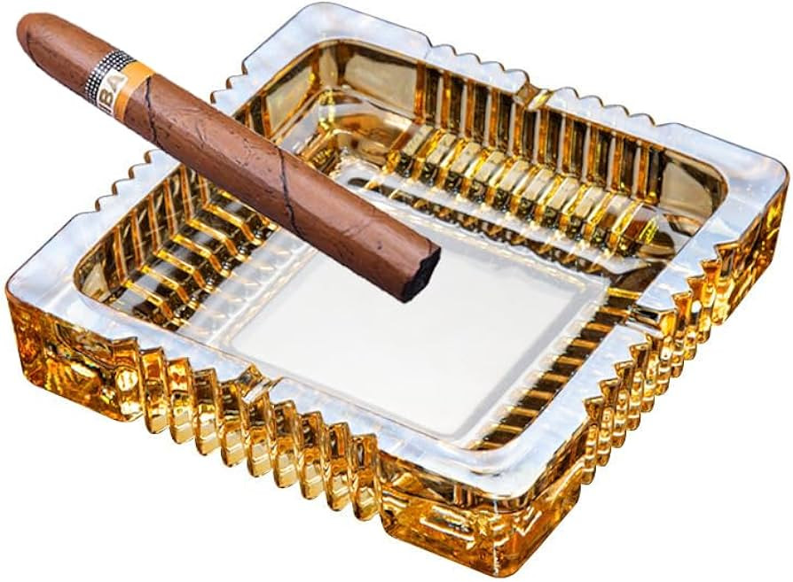 Handmade Glass Ashtray, Ashtray Ash Holder for Indoor or Outdoor Patio Desktop Office Smokers, As... | Amazon (US)