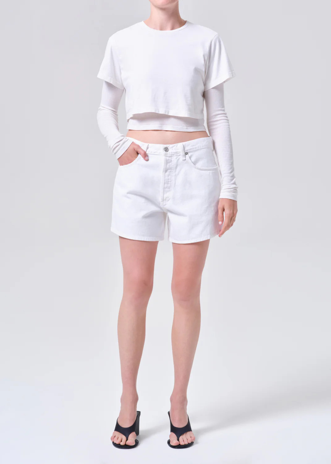Leith Short in Marshmallow | AGOLDE