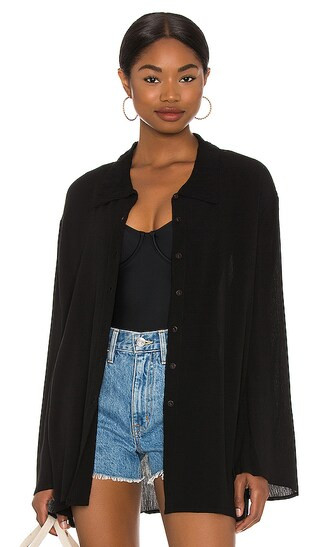 Whitney Beach Shirt in Black | Revolve Clothing (Global)
