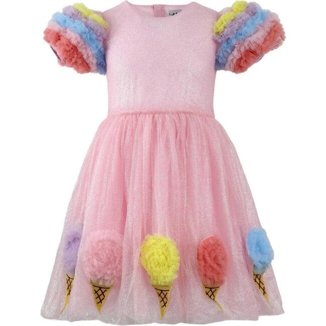 Lola + The Boys | Ice Cream Shimmer Tulle Dress (Multicolor, Size 10Y) | Maisonette | Maisonette