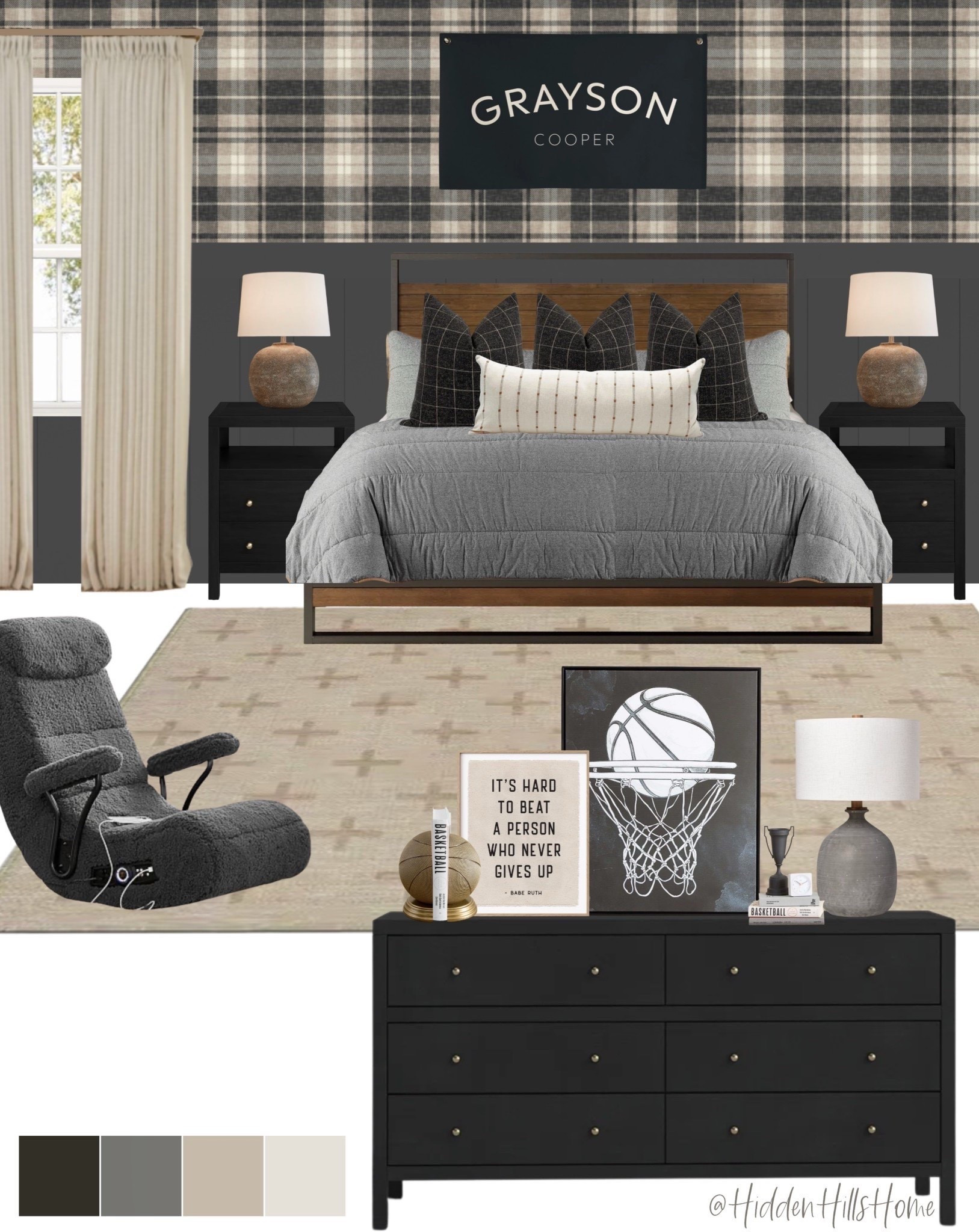Teen boys room decor, boys bedroom design, masculine room decor mood board, home decor ideas, kids bedroom inspiration #boysroom

#LTKKids #LTKHome #LTKSaleAlert