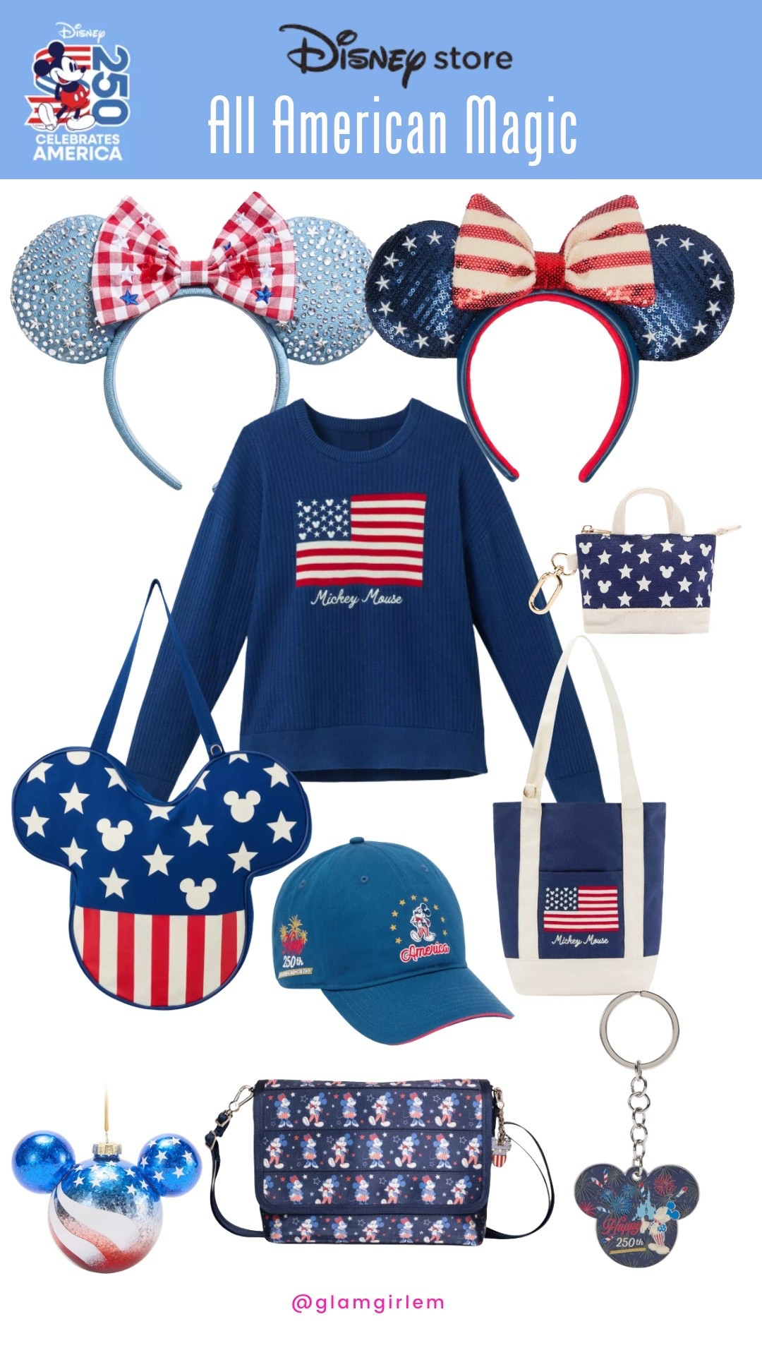 Americana, patriotic, red white and blue, stars and stripes, USA style, 250th anniversary, America 250, Fourth of July, Independence Day, liberty, vintage Americana, patriotic decor, patriotic outfit, summer Americana, all-American, classic American style, celebration collection, Disney parks style, patriotic Disney, Americana Disney, USA celebration, fireworks outfit, Main Street style, theme park outfit, Disney 250, American heritage, festive summer, patriotic accessories, red white blue aesthetic, commemorative collection, limited edition Disney, holiday park merch, family matching outfit, Americana apparel, patriotic home decor, celebration season, star-spangled style, nostalgic Americana, American birthday celebration

#LTKSeasonal #LTKTravel