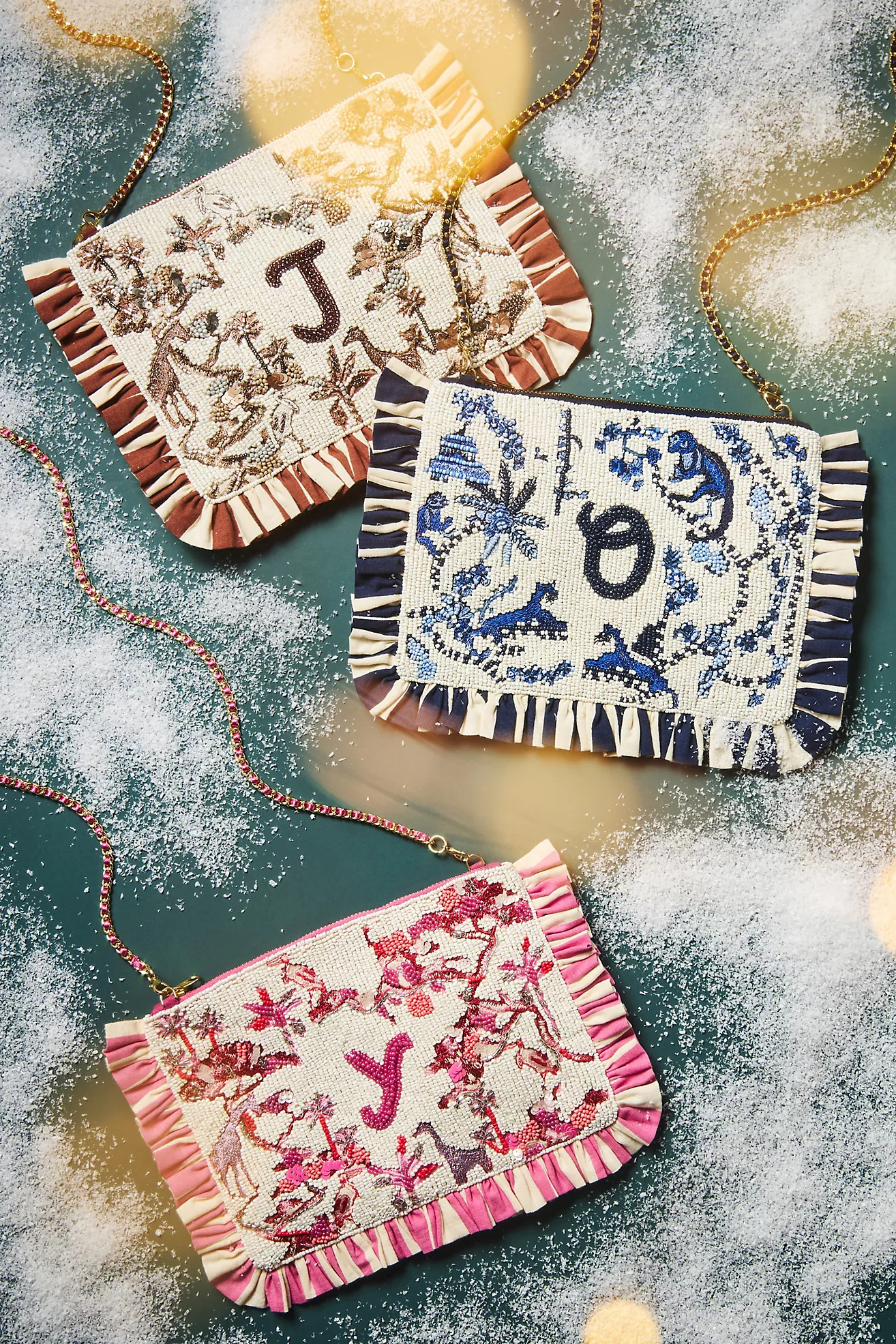 Beaded Monogram Clutch | Anthropologie (US)