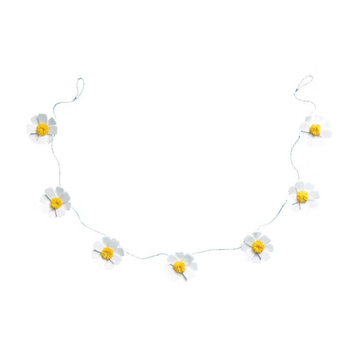 1ct Felt Floral Banner Blue/White Twine - Spritz™ | Target