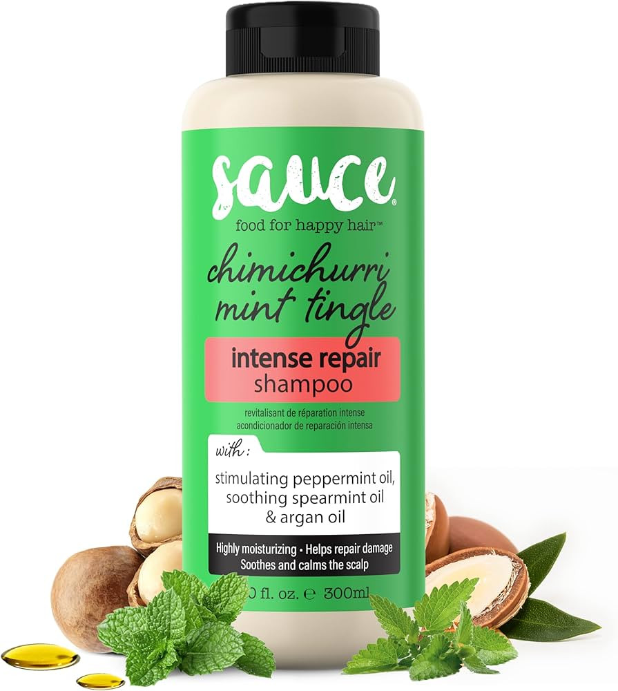 SAUCE Intense Repair Shampoo, Chimichurri Mint Tingle (10 Fl Oz) Soothes & Calms Scalp, Hydrating... | Amazon (US)