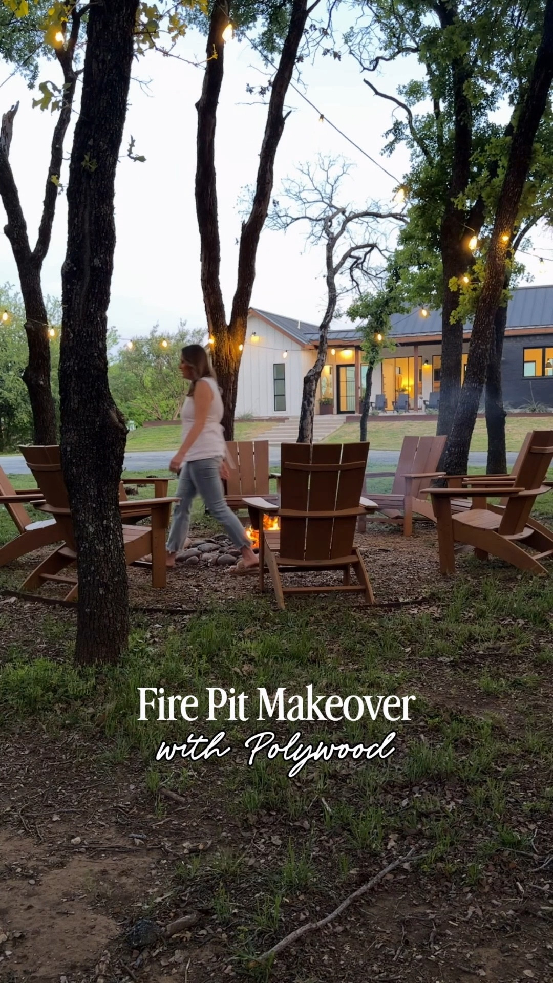 Our fire pit area finally feels finished thanks to these Modern Curveback Adirondack chairs from POLYWOOD. We chose the Natural color in the POLYWOOD Select finish which has a really beautiful wood-look texture but with the durability of all-weather outdoor furniture. They have that classic Adirondack silhouette with cleaner, modern lines, a comfortable medium recline, and wide armrests that are perfect for holding a drink or a s’mores plate on fire pit nights. They’re sturdy, weather resistant, and incredibly low maintenance, which is exactly what we want for backyard seating that stays outside year round.
outdoor living, backyard design, fire pit seating, Adirondack chairs, modern Adirondack chairs, patio furniture, outdoor entertaining, backyard seating, wood look outdoor furniture, weather resistant patio furniture
#ad #polywood @POLYWOOD  #gifted



#LTKSeasonal #LTKActive #LTKHome