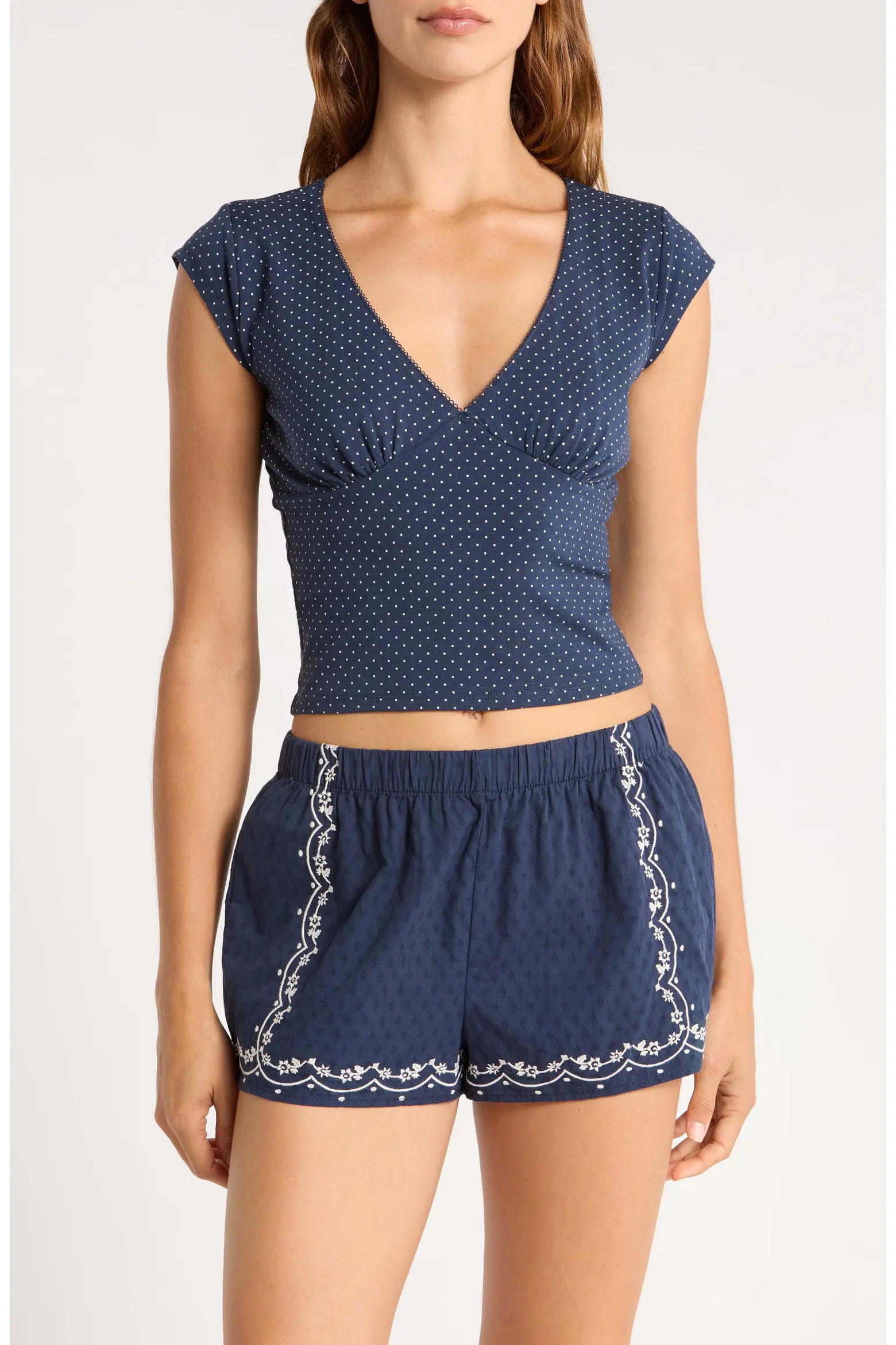 Lace Trim T-Shirt (Women) | Nordstrom | Nordstrom