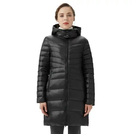 Orolay Women s Glossy Easy to Carry Long Light Down Jacket | Walmart (US)